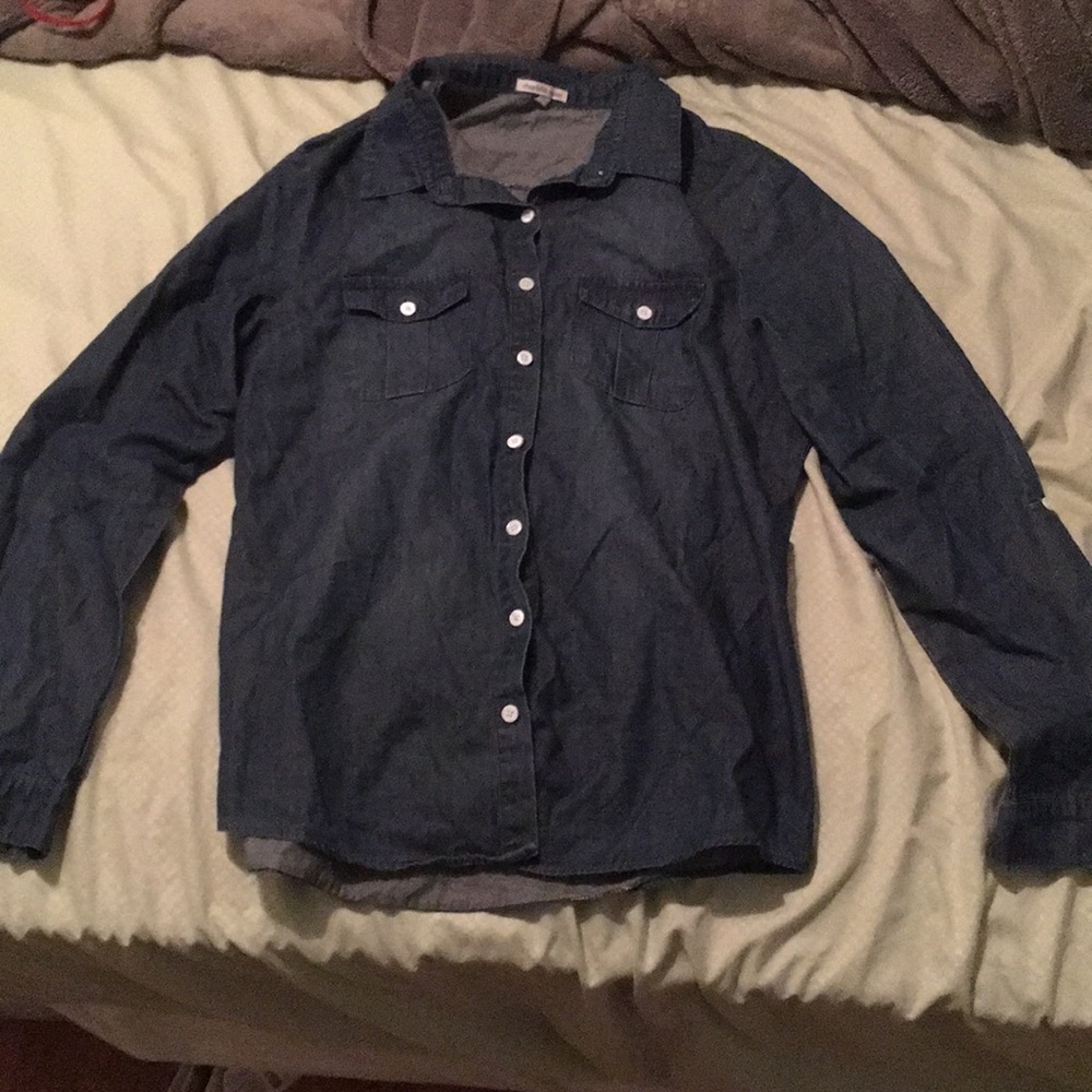 Jean cloth button down shirt